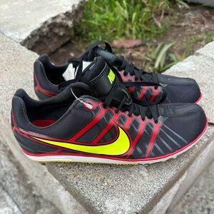 Nike Black and Red Sneakers with Yellow Accents